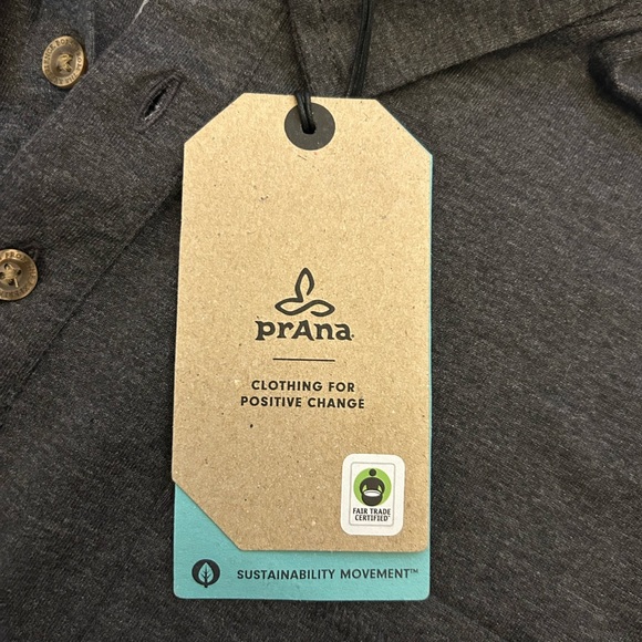prAna Polo - NWT, XXL, Charcoal Heather gray. - Picture 2 of 3